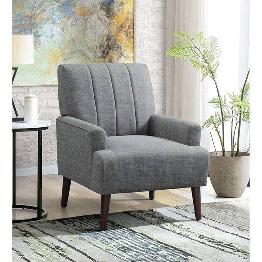 Picket House Furnishings - May Chair with Channel Back in Palmer Steel - U-4410-4551-100C veiw 2