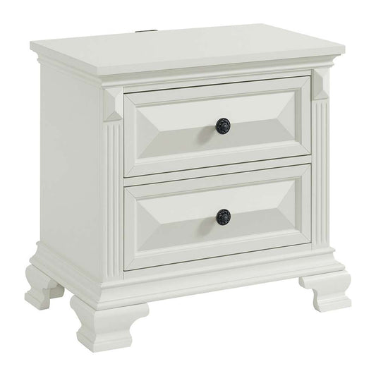 Picket House Furnishings - Sumner 2-Drawer Nightstand with USB in Antique White - B-10980-7-NS veiw 1