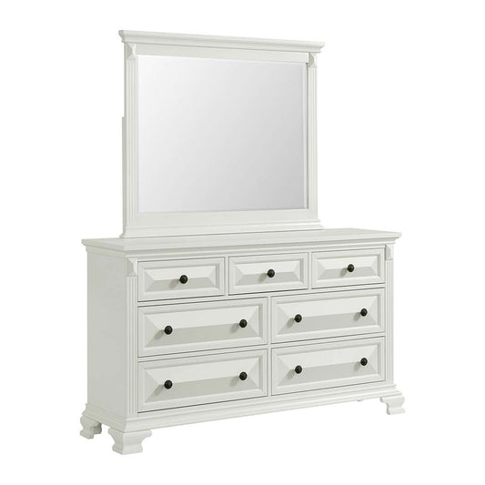 Picket House Furnishings - Sumner Dresser and Mirror Set in Antique White - B-10980-7-DRMR veiw 1