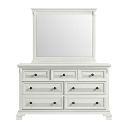 Picket House Furnishings - Sumner Dresser and Mirror Set in Antique White - B-10980-7-DRMR veiw 3