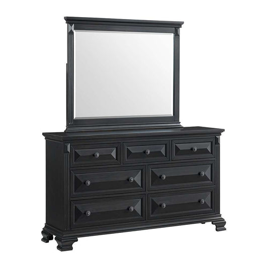 Picket House Furnishings - Sumner Dresser and Mirror Set in Black - B-10980-8-DRMR veiw 1