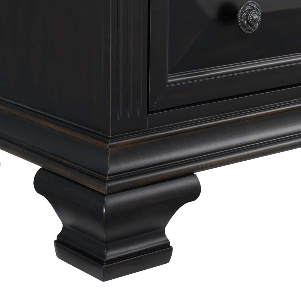 Picket House Furnishings - Sumner Dresser and Mirror Set in Black - B-10980-8-DRMR veiw 4