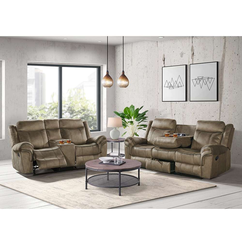 Picket House Furnishings - Tasso 2PC Living Room Set in T101 Brown-Sofa & Loveseat - 59928-SL-2X-2PC veiw 1
