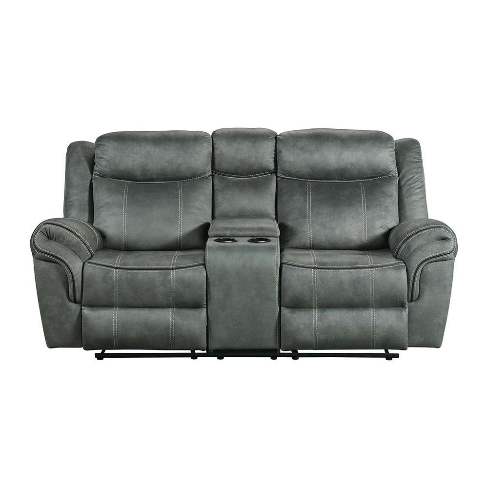 Picket House Furnishings - Tasso 3PC Living Room Set in FB367 Charcoal-Sofa, Loveseat & Recliner - 59928-1X-3PC veiw 2