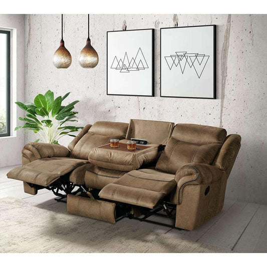 Picket House Furnishings - Tasso Motion Sofa with Dropdown in T101 Brown - 59928-038-2X veiw 2