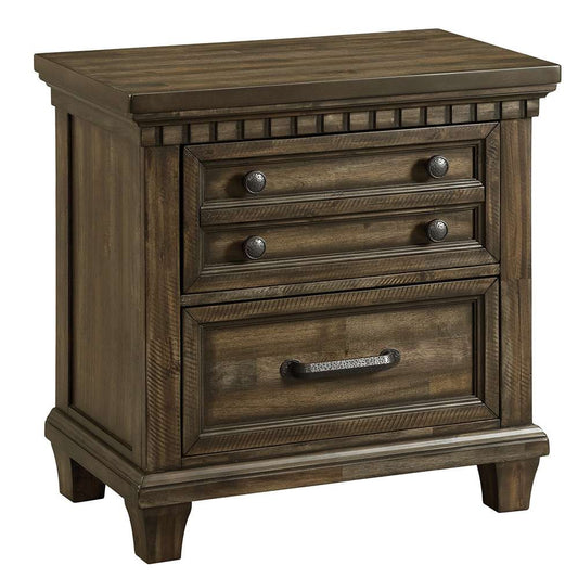 Picket House Furnishings - Windom 2-Drawer Nightstand with USB in Charcoal - B-10530-5-NS veiw 1