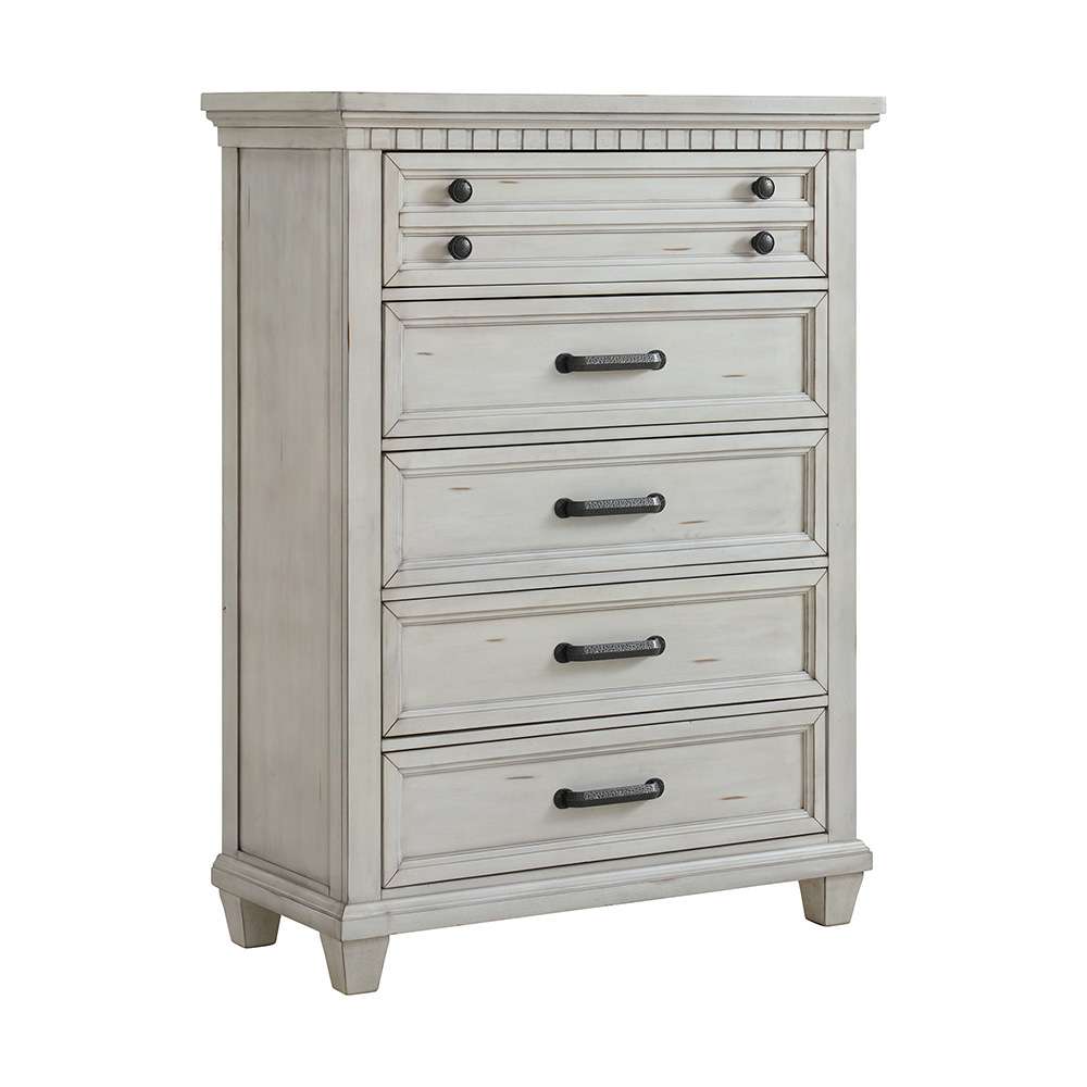 Picket House Furnishings - Windom 5-Drawer Chest in Antique White - B-10530-7-CH veiw 1