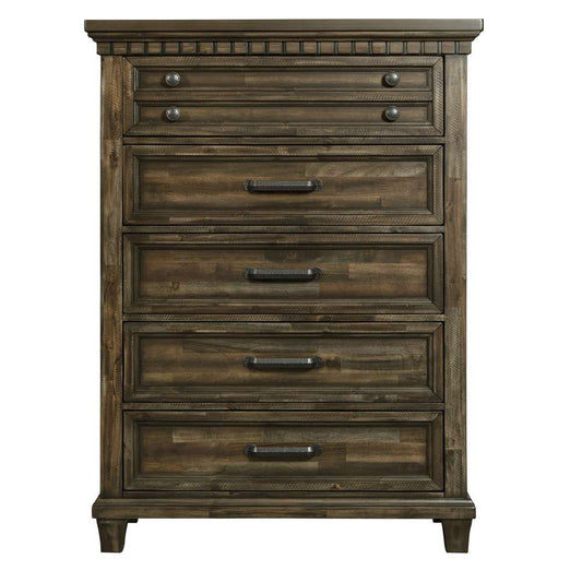 Picket House Furnishings - Windom 5-Drawer Chest in Charcoal - B-10530-5-CH veiw 2