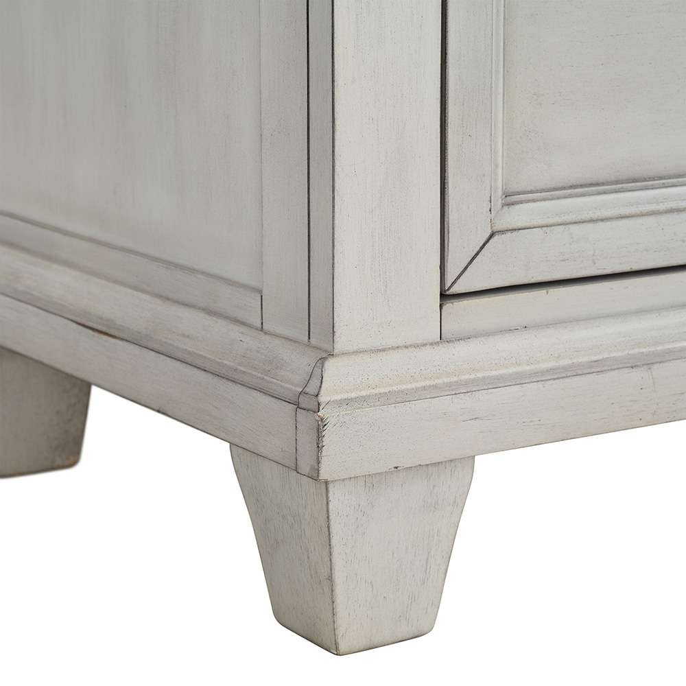 Picket House Furnishings - Windom Dresser and Mirror Set in Antique White - B-10530-7-DRMR veiw 4