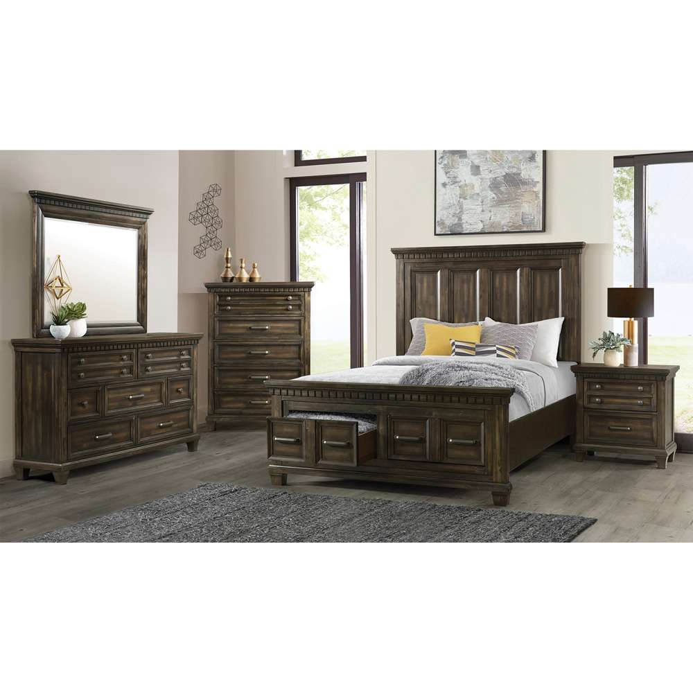 Picket House Furnishings - Windom Dresser and Mirror Set in Charcoal - B-10530-5-DRMR veiw 2