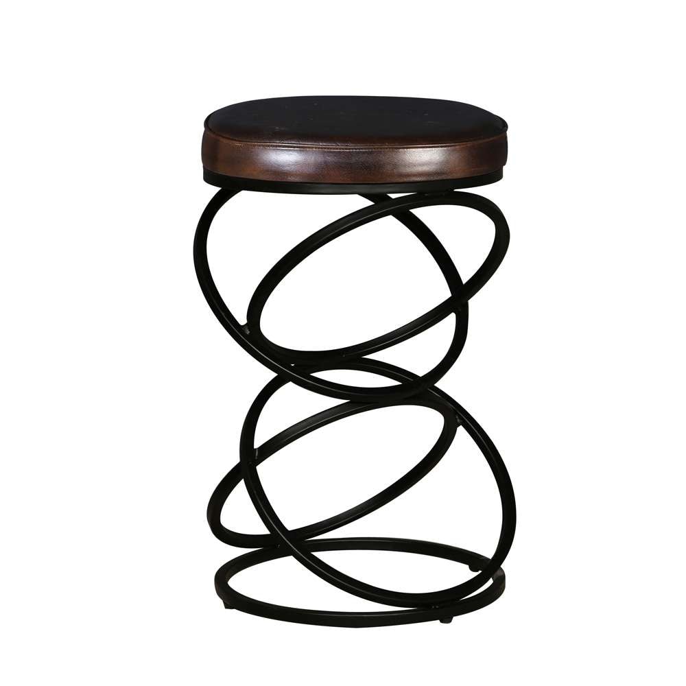 Porter Designs - Polaris Leather 24in Bar Stool, Brown - 02-218-11-6796 veiw 1