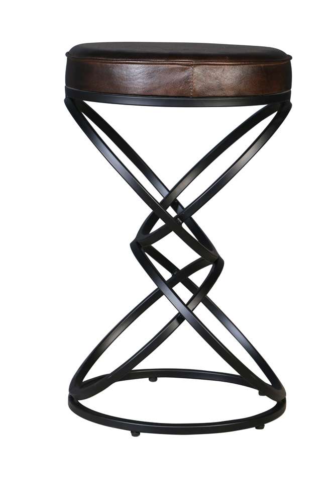Porter Designs - Polaris Leather 24in Bar Stool, Brown - 02-218-11-6796 veiw 3