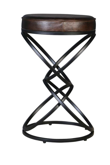 Porter Designs - Polaris Leather 24in Bar Stool, Brown - 02-218-11-6796 veiw 3