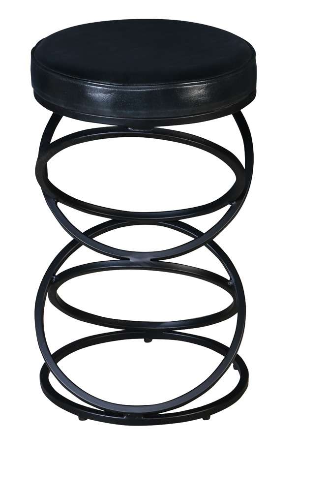 Porter Designs - Polaris Leather 24in Bar Stool, Gray - 02-218-11-6795 veiw 2