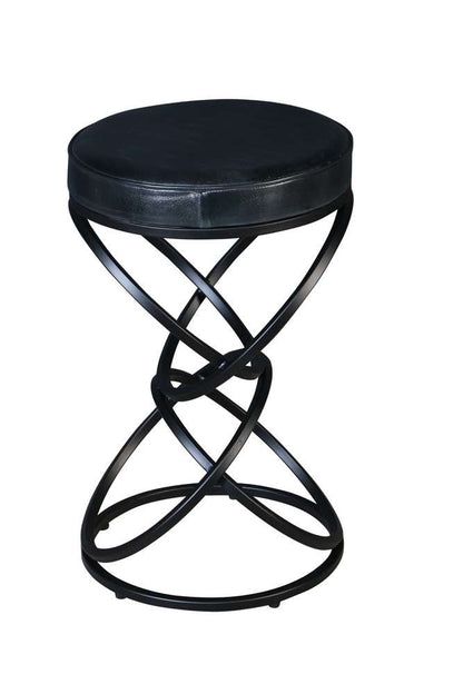 Porter Designs - Polaris Leather 24in Bar Stool, Gray - 02-218-11-6795 veiw 3