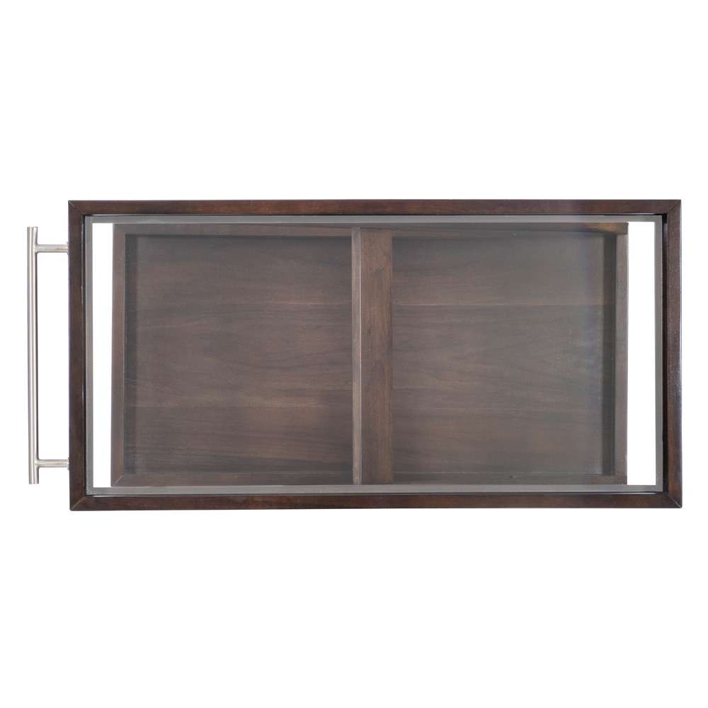 Powell Company - Marlon Wood Rolling Bar Cart, Umber - D1520LA23UMB veiw 4