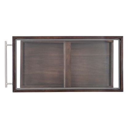 Powell Company - Marlon Wood Rolling Bar Cart, Umber - D1520LA23UMB veiw 4