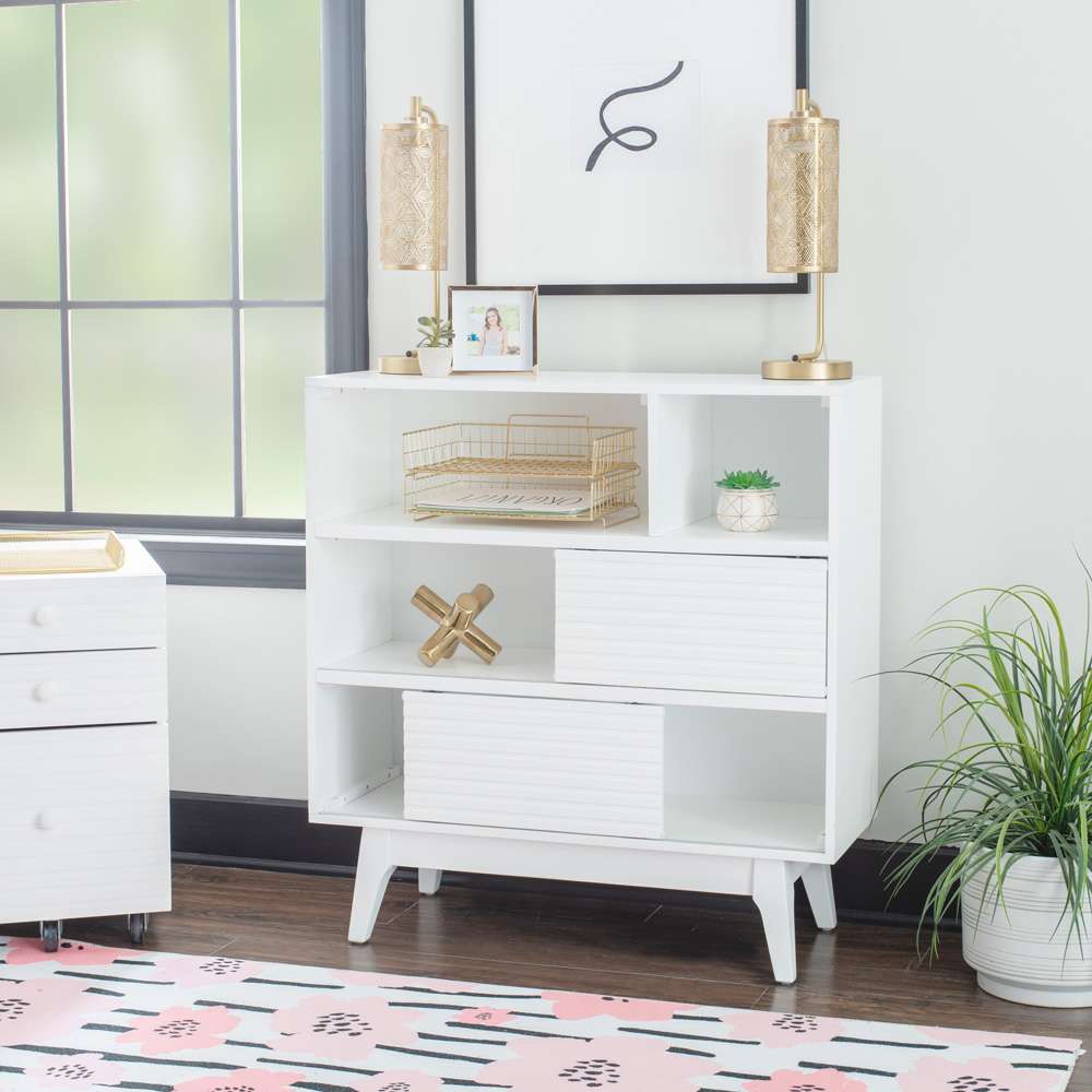 Powell Company - Ripples Bookcase, White - D1357A20WB veiw 6