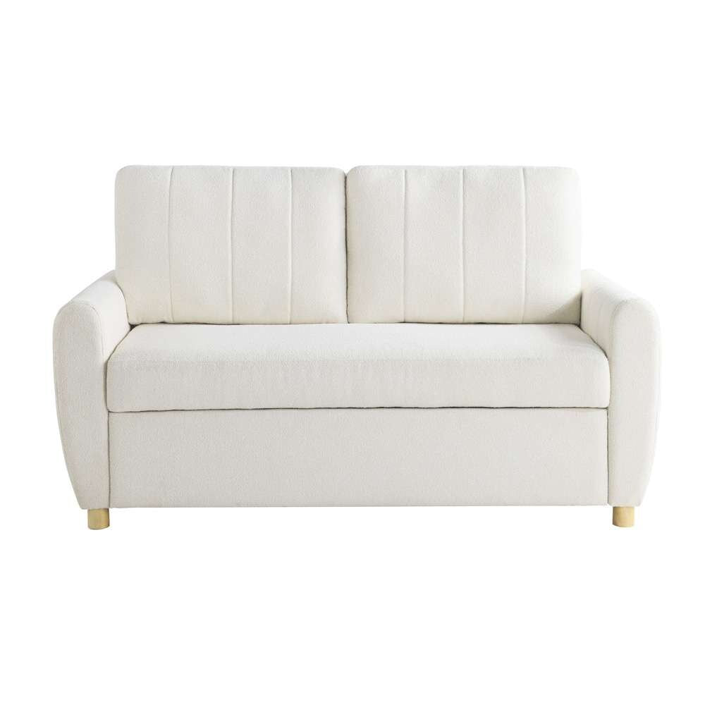 Serta by Lifestyle Solutions - Isak Convertible Loveseat, Ivory - 112A033IVO veiw 1