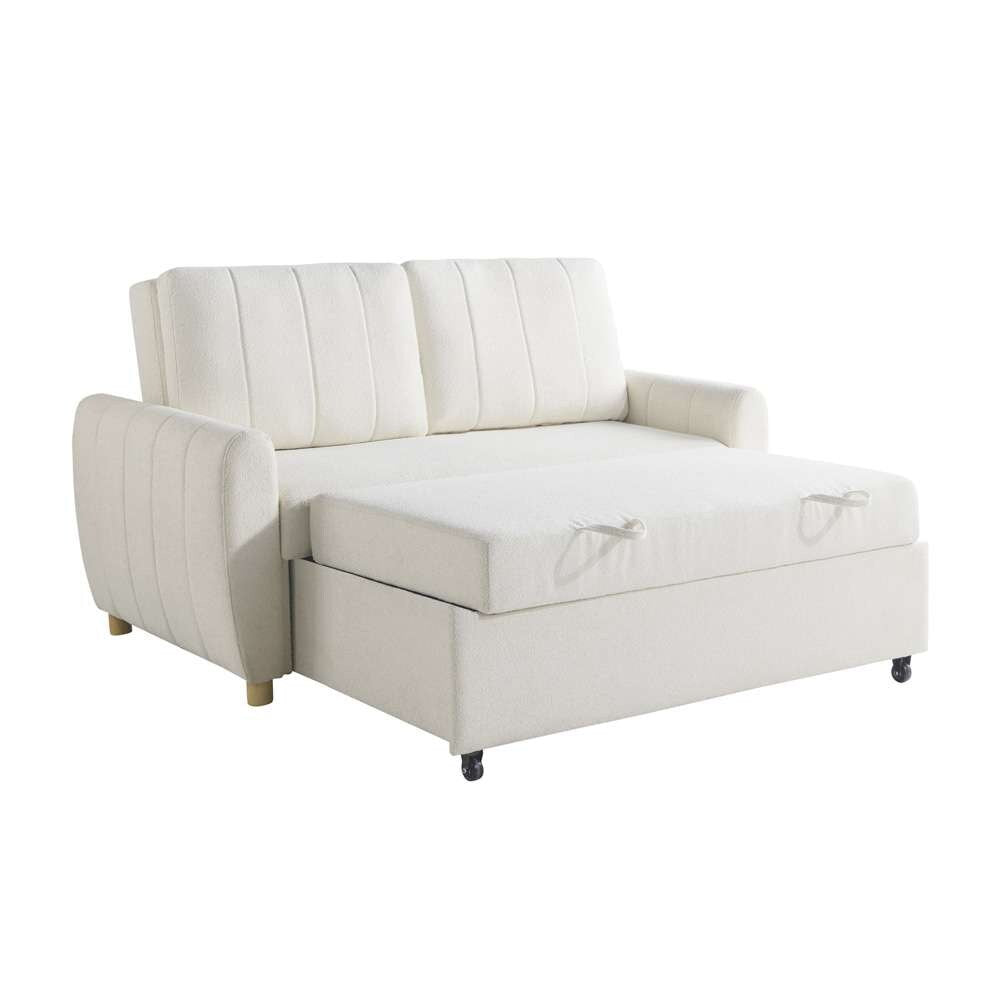 Serta by Lifestyle Solutions - Isak Convertible Loveseat, Ivory - 112A033IVO veiw 2