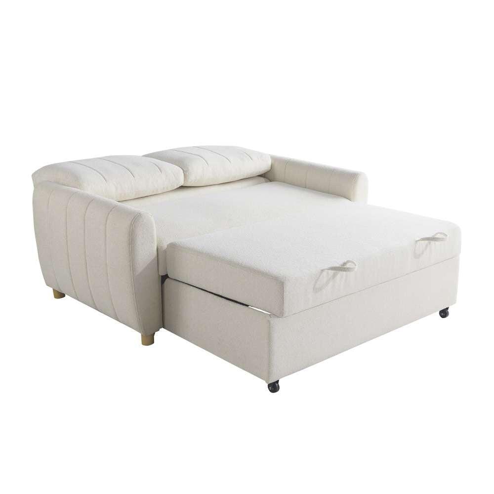 Serta by Lifestyle Solutions - Isak Convertible Loveseat, Ivory - 112A033IVO veiw 3
