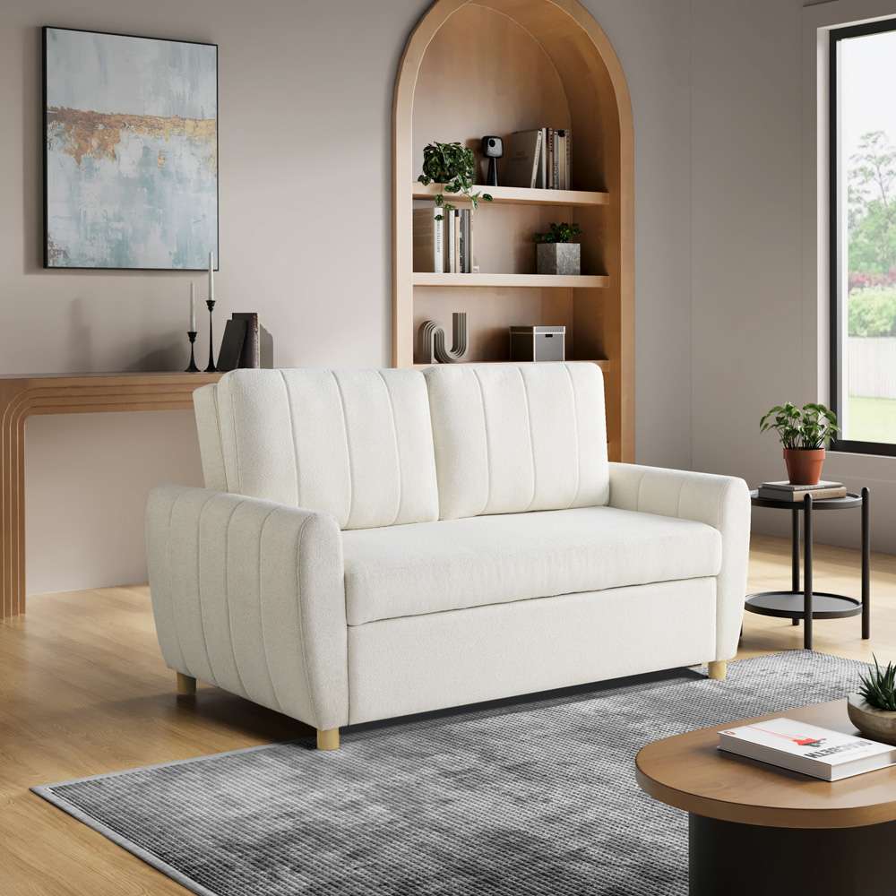 Serta by Lifestyle Solutions - Isak Convertible Loveseat, Ivory - 112A033IVO veiw 6