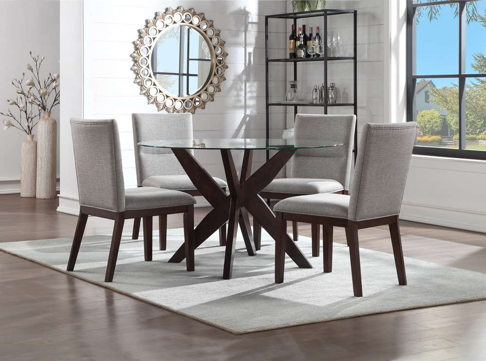 Steve Silver - Amalie 5pc Dining Set - Brown - AL4848TTTBSB5PC veiw 1