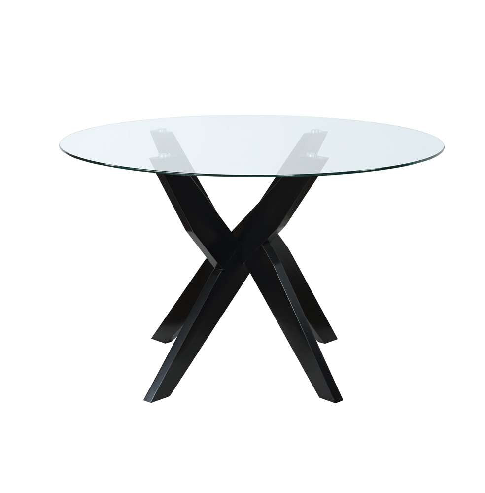 Steve Silver - Amalie Round Dining Table-Black - AL4848TTTBB veiw 1