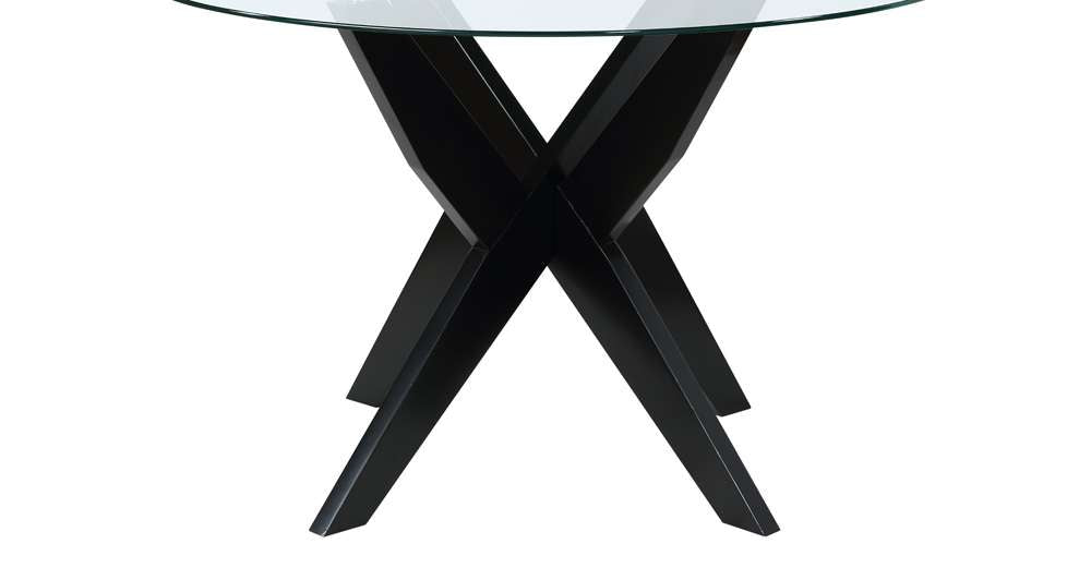 Steve Silver - Amalie Round Dining Table-Black - AL4848TTTBB veiw 3