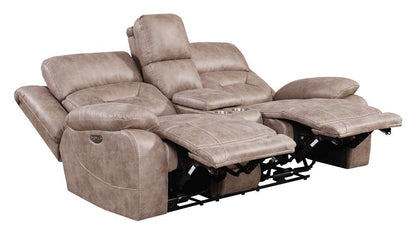 Steve Silver - Aria Dual-Power Reclining Console Loveseat - Sand - AA950LS veiw 3