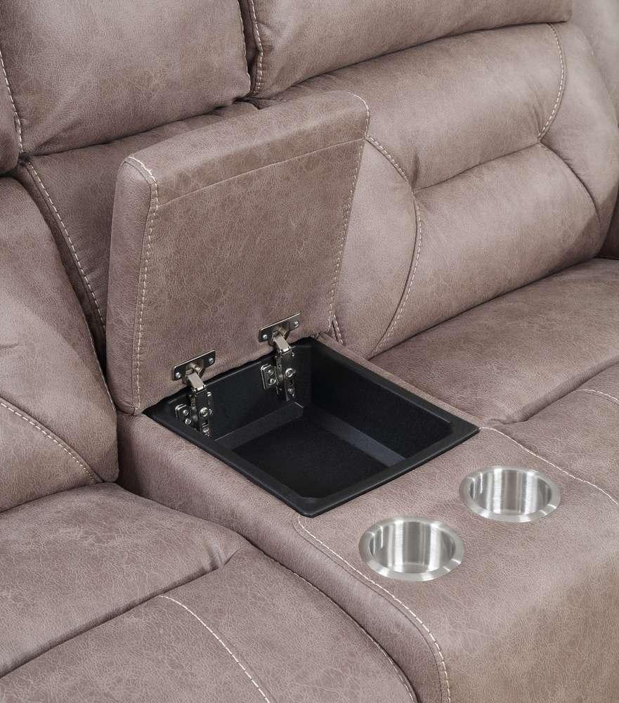 Steve Silver - Aria Dual-Power Reclining Console Loveseat - Sand - AA950LS veiw 4