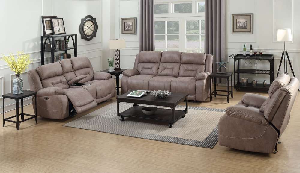 Steve Silver - Aria Dual-Power Reclining Console Loveseat - Sand - AA950LS veiw 5