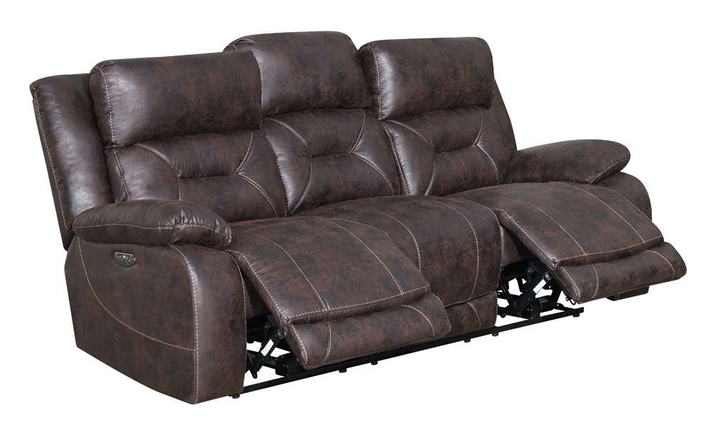 Steve Silver - Aria Power Reclining Sofa - Brown - AA950SBN veiw 2