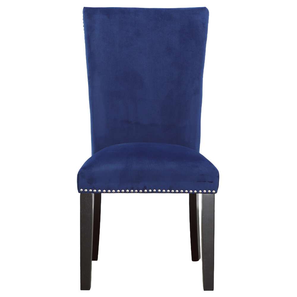 Steve Silver - Camila Blue Velvet Dining chair - (Set of 2) - CM540SBN veiw 1