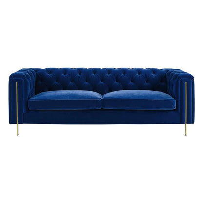 Steve Silver - Charlene Blue Velvet Sofa - CH100SBL veiw 1