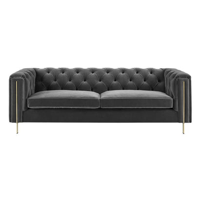 Steve Silver - Charlene Gray Velvet Sofa - CH100SGY veiw 1
