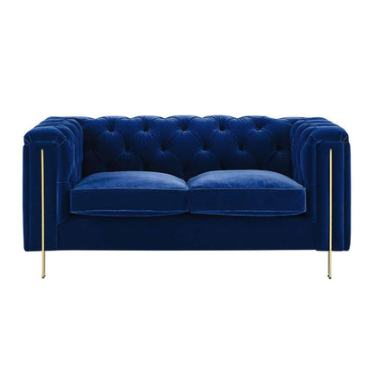 Steve Silver - Charlene Blue Velvet Loveseat - CH100LBL veiw 1