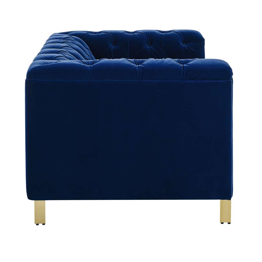 Steve Silver - Charlene Blue Velvet Loveseat - CH100LBL veiw 3