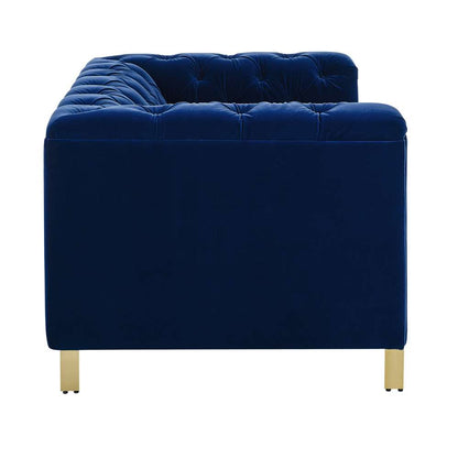 Steve Silver - Charlene Blue Velvet Loveseat - CH100LBL veiw 3