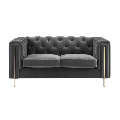 Steve Silver - Charlene Gray Velvet Loveseat - CH100LGY veiw 1