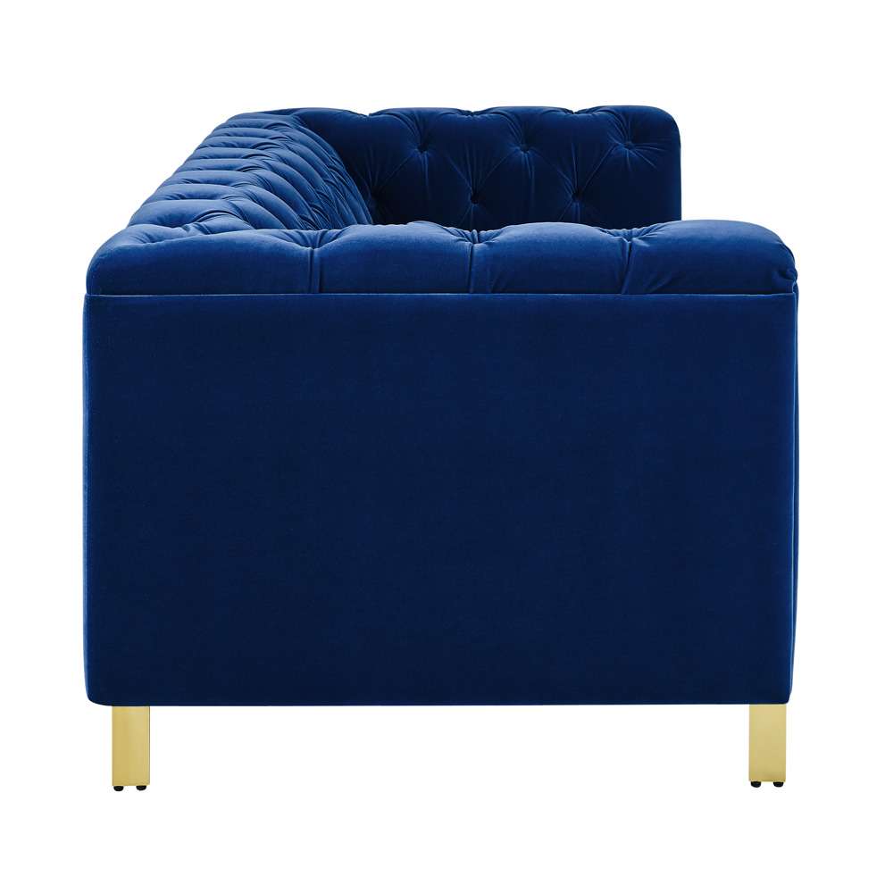 Steve Silver - Charlene Blue Velvet Sofa - Loveseat Set - CH100-2PC-BL veiw 3