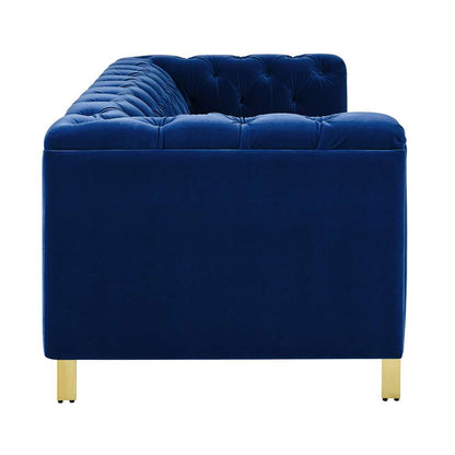 Steve Silver - Charlene Blue Velvet Sofa - Loveseat Set - CH100-2PC-BL veiw 3