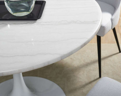 Steve Silver - Colfax White Marquina Marble Dining Table - CF450WDBMT veiw 3