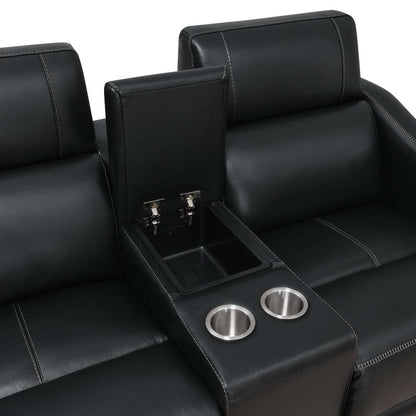 Steve Silver - Giorno Power Console Loveseat - GI850CLB veiw 5