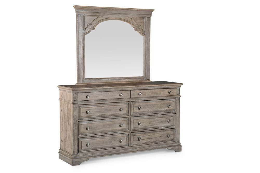 Steve Silver - Highland Park Dresser and Mirror - Driftwood - HP900DRMRD veiw 2
