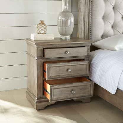 Steve Silver - Highland Park Nightstand - Waxed Driftwood - HP900NSD veiw 4
