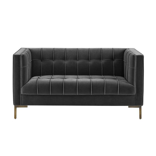 Steve Silver - Isaac Gray Velvet Loveseat - IC100LGY veiw 1