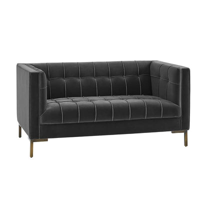 Steve Silver - Isaac Gray Velvet Loveseat - IC100LGY veiw 2