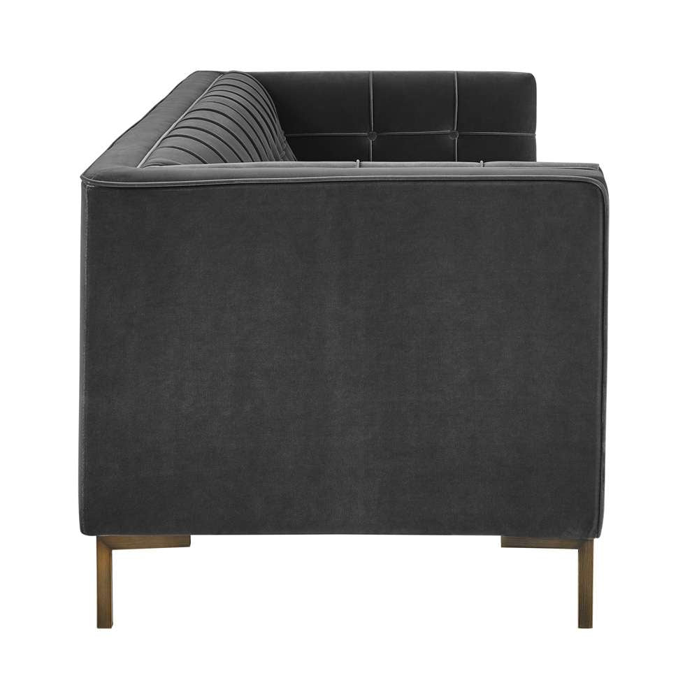 Steve Silver - Isaac Gray Velvet Sofa - IC100SGY veiw 3