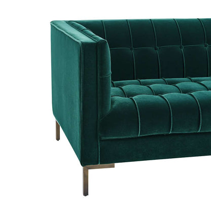 Steve Silver - Isaac Green Velvet Sofa - IC100SGN veiw 4